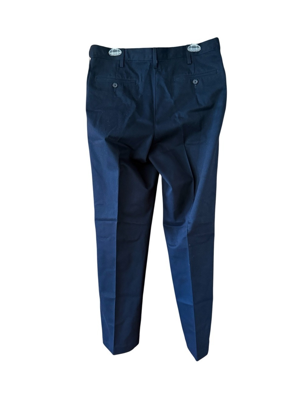 Lands End Mens Navy Pleated Dress Pants - Picture 2 of 5